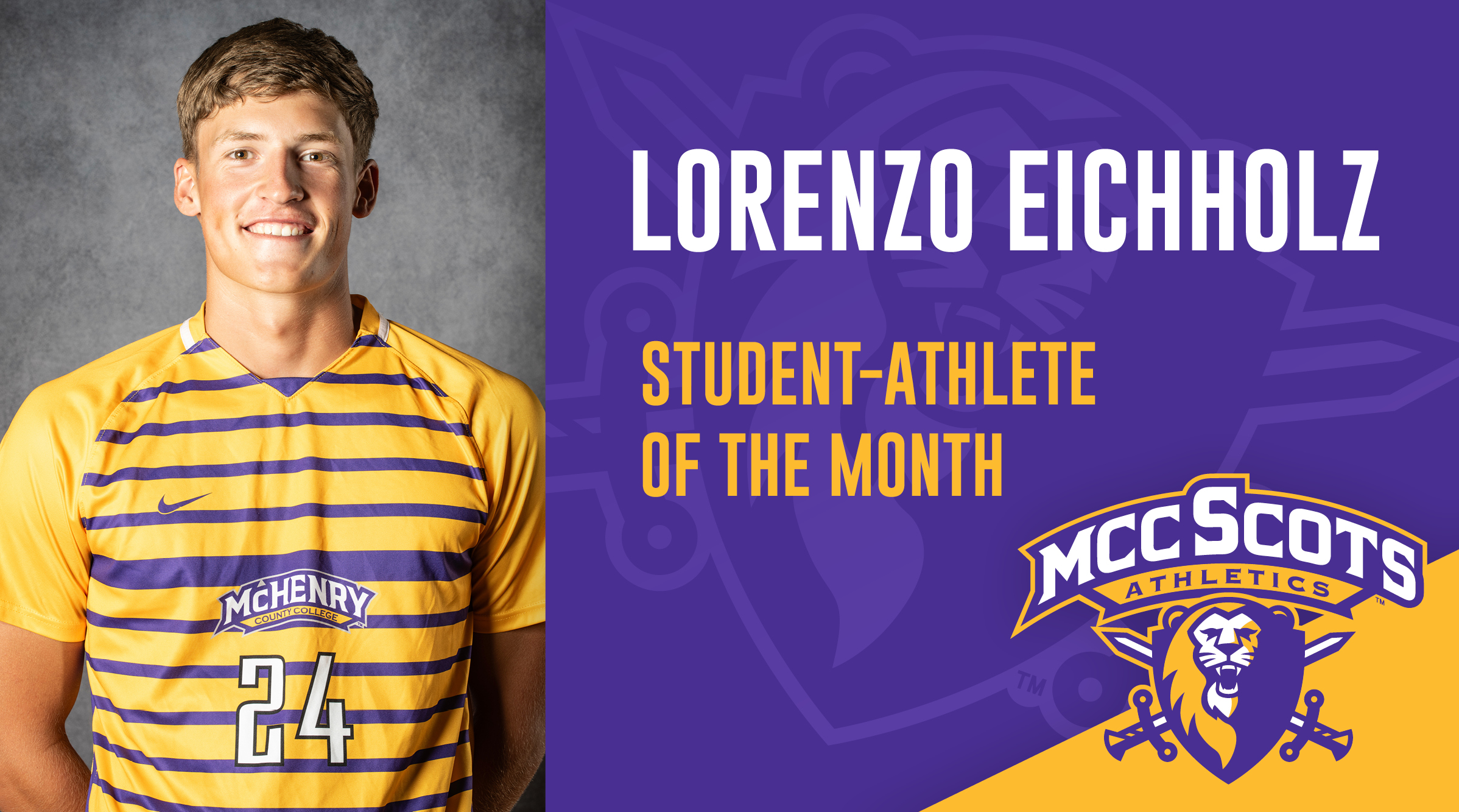 Lorenzo Eichholz, Student-Athlete of the Month 