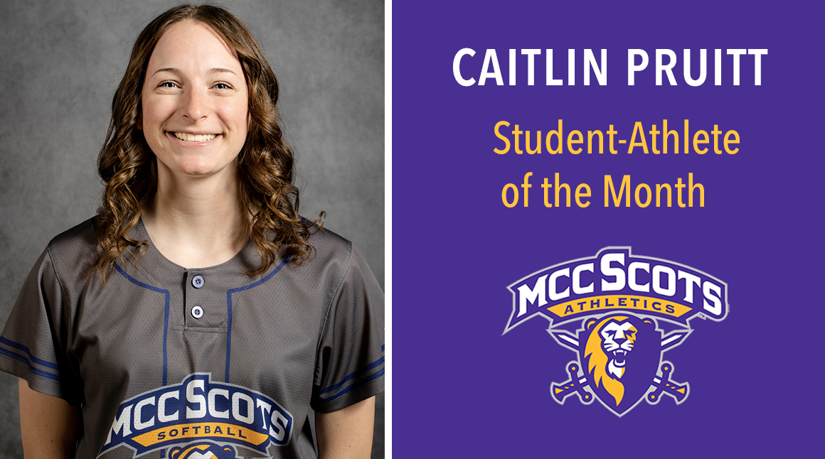 Softball player, Caitlyn Pruitt, Student-Athlete of the Month