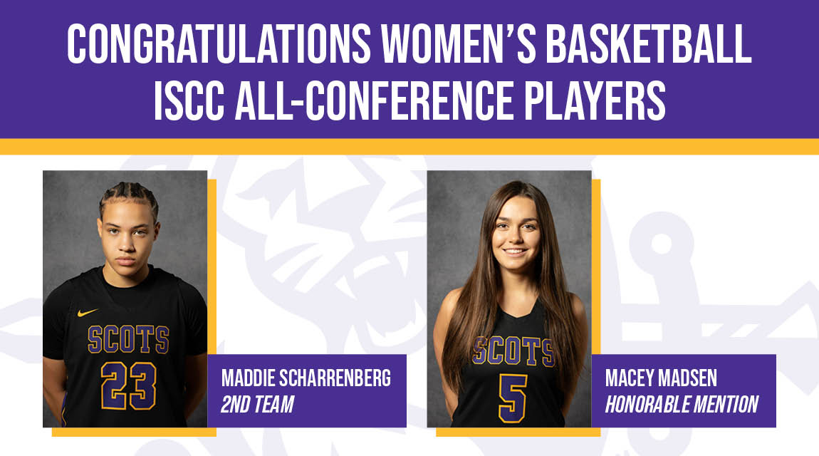 Congratulations Women's Basketball ISCC All-Conference Players - Maddie Scharrenberg and Macy Madsen 

